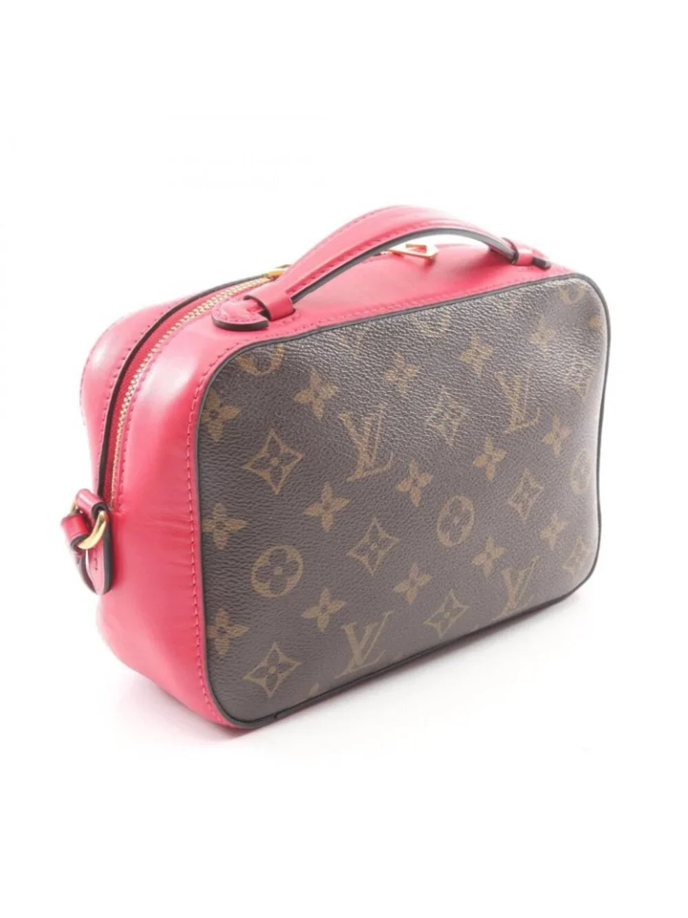 Louis Vuitton Shoulder Bag Saintonge Monogram Freesia Canvas Leather